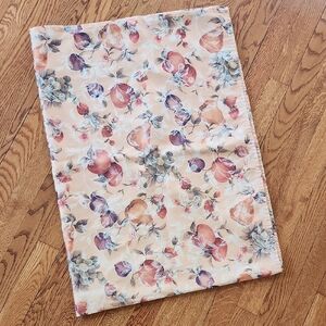 Fall Colors Tablecover With Fruit,  Vintage 82 X 56